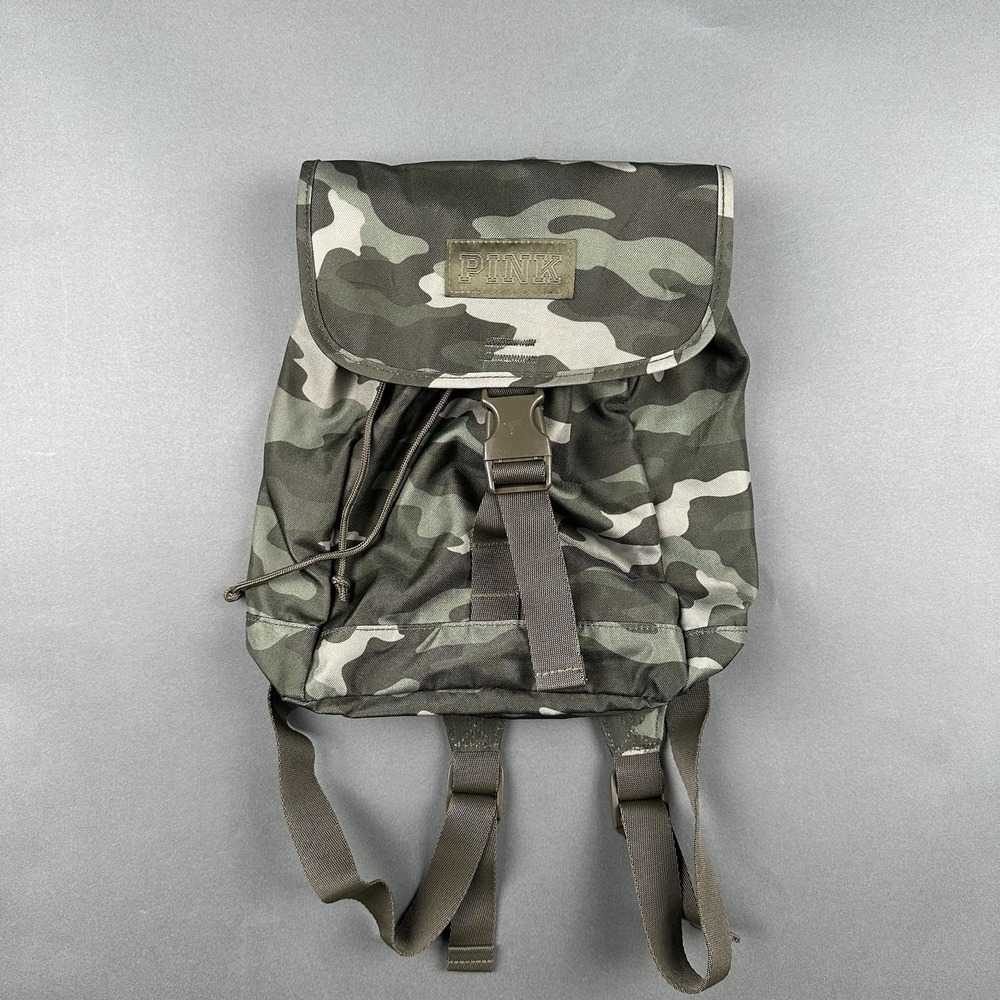 Victoria's Secret Pink GREEN CAMO Mini Backpack Bag